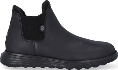 HEYDUDE - Branson Craft Leather Dames Boots Black/Black - Maat 37