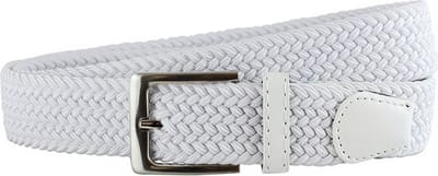 Landley Elastische Riem met Gevlochten Stretch Elastiek – Dames / Heren - Wit - Lengte totaal 100 cm / Riemmaat 85