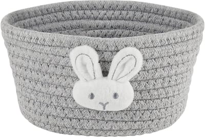Dailygoody - Geweven Mand - Katoenen Touwmand - Decoratief en Praktisch - 19 x 9,5 cm - Opbergbak voor Wasgoed en Speelgoed - Geschikt voor Woonkamer ...