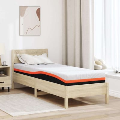 vidaXL - Matras - Wit - en - Zwart - 80 - x - 200 - cm - Jacquard - stof