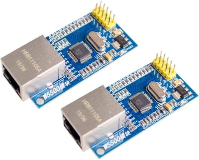 Ethernet Netwerk Module - TCP IP Module - Netwerk Projecten - 8 Sockets Gelijktijdig - 55 x 28 mm - Blauw