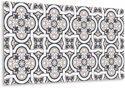 Tulup PVC Wandpaneel - Bladdecoratie Vinyl Wandpaneel - 100 cm x 50 cm - Beige Wandbekleding Vinyl - 1 stuk - Zelfklevende Wandbekleding - Mozaïek Wandpaneel - PVC Wandpaneel - Plaktegels Keuken en Badkamer