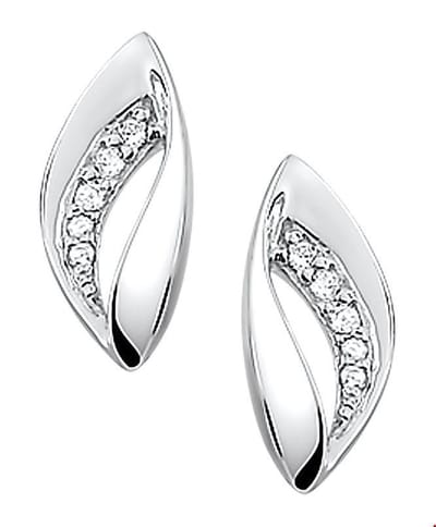 TFT Oorknoppen Zirkonia Zilver Gerhodineerd Glanzend 13.5 mm x 6 mm