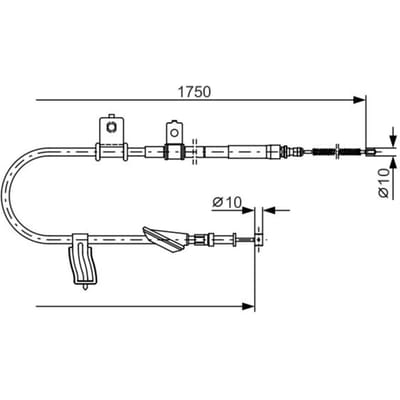 Kabel, parkeerrem BOSCH 1 987 482 352