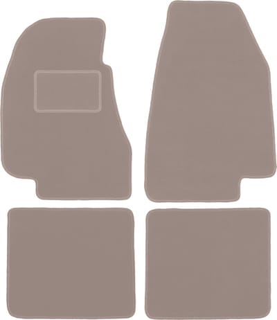 Beige veloursmatten voor: FSO Warszawa 223 / 224 / M20 sedan, stationwagen (1960-1973)