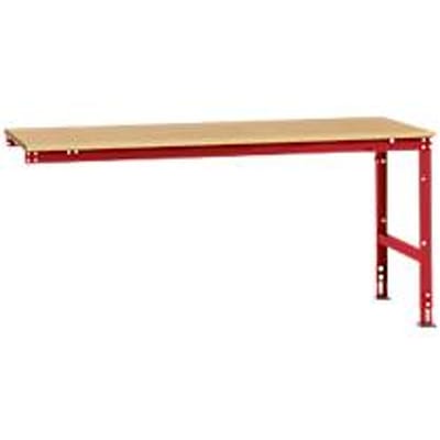 Manuflex aanbouwtafel UNIVERSAL Standaard, tafelblad multiplex, 2000 x 1000, robijnrood