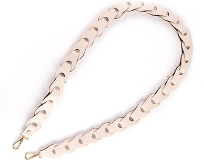 Giuliano schouderband gevlochten breed - Beige - Made in Italy