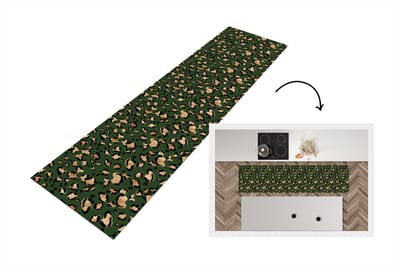Keukenloper - Loper keuken - Panter - Goud - Patronen - Luxe - 200x50 cm - Keukenloper vinyl