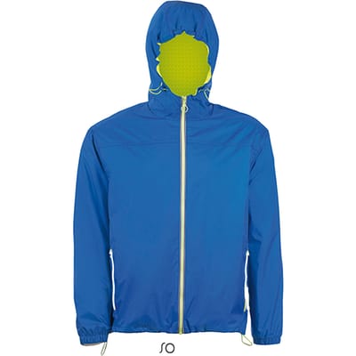 SOLS Skate gevoerde windjack voor volwassenen (Koningsblauw/Neon Goud)