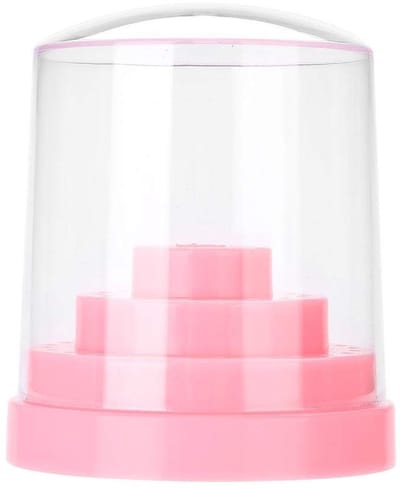 Dailygoods- Nagelboren Displaystandaard - 48 Sleuven - Transparante Dop - Lichtgewicht - Stevig - Handig voor Opslag - Nagelgereedschap