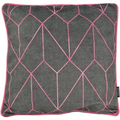 Gek op kussens! Sierkussen velvet graphic pink | 45 x 45 cm | velvet/polyester