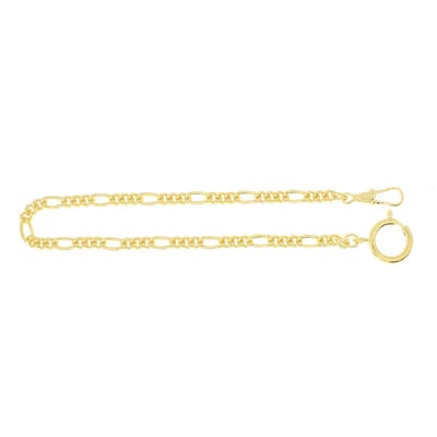 Zakhorlogeketting, Figaro schakelketting, rond, messing, gemaakt in Duitsland