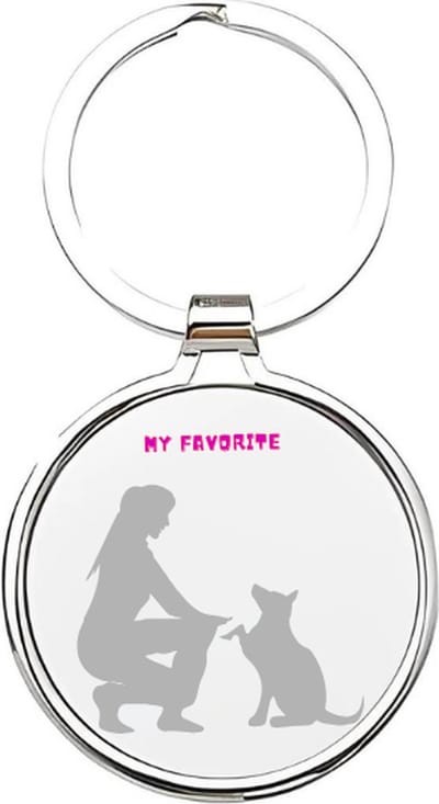 Akyol - Honden Sleutelhanger - honden - honden liefhebbers - Hond - dieren liefhebbers - puppy - huisdieren sleutelhanger - 4 x 7,5 CM