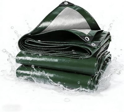 Dekzeil Voor Buiten - Beschermhoes Waterdicht - Bescherming Tuinmeubelen - Scheurvast PE Materiaal - 170 x 190 cm - Leger Groen