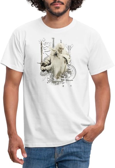 The Lord Of The Rings Gandalf En Zwaard Glamdring T-Shirt Heren