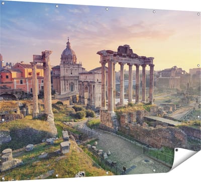 Gards Tuinposter Romeins Architectuur in Rome, Itali� - 160x120 cm - Tuindoek - Tuindecoratie - Wanddecoratie buiten - Tuinschilderij