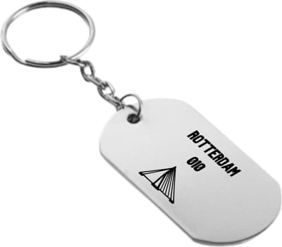 Akyol - Rotterdam 010 Sleutelhanger - Rotterdam - Rotterdammer - Leuk kado voor iemand die uit Rotterdam komt - 2,5 x 2,5 CM