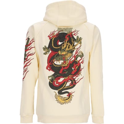 Ryu Dragon Hoodie Beige Herenhoodie