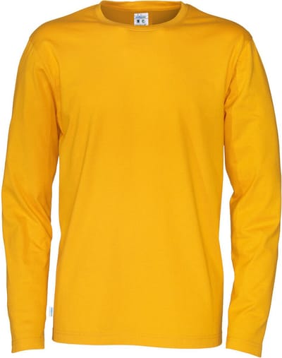 Cottover T-SHIRT LONG SLEEVE MAN - GOTS GECERTIFICEERD 141020 - Geel - M