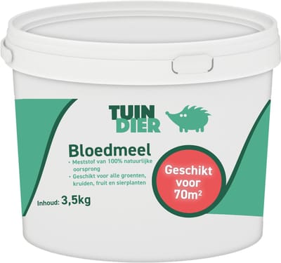 Bloedmeel | Bloedmeel gazon | Bloedmeel tegen klaver | In handige bewaaremmer | 3.500 gram | 3,5 kilogram