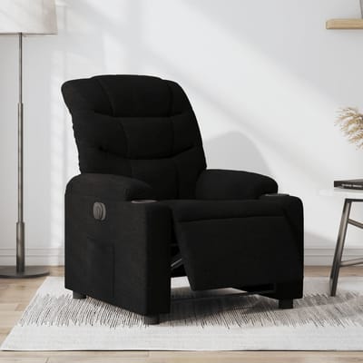 vidaXL - Fauteuil - verstelbaar - elektrisch - stof - zwart