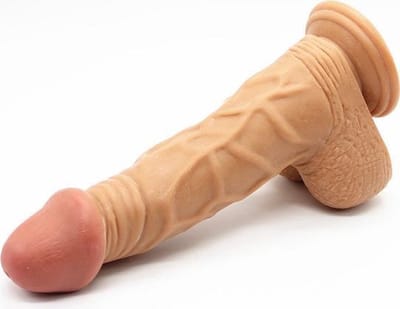 LoveToy - Lekkere dildo Ø 39 mm, 19 cm lang met ballen en zuignap Real Extreme echte verwenner