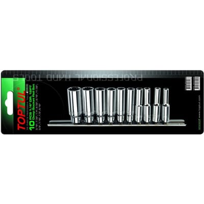 Zeskant doppenset TOPTUL 1/4 12kant 3/16 7/32 1/4 9/32 5/16 11/32 3/8 7/16 inch
