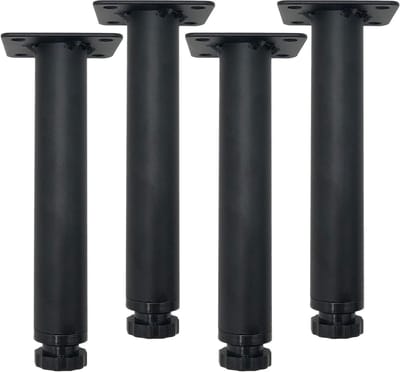 Bankpoten - Meubelpoten Steunpoten - Meubels Verhogen - Verstelbare Hoogte - 16 cm - Zwart