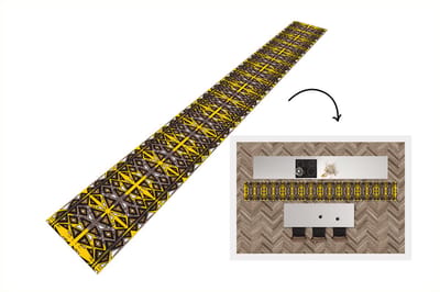 Keukenloper - Keukenmat - Afrika - Geometrie - Patronen - 400x50 cm - Keuken vloerkleed