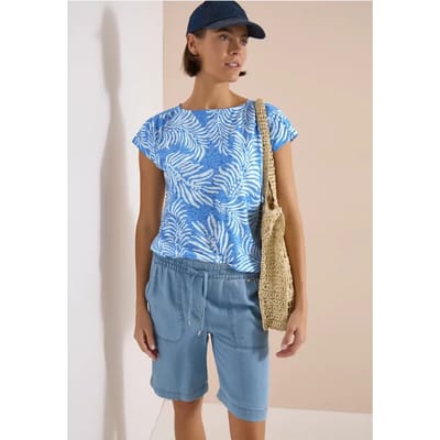 Shirt met burn-out look