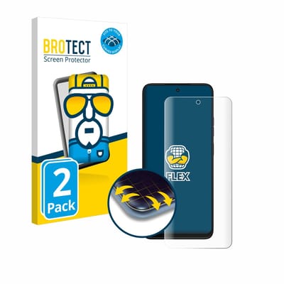 BROTECT - Screenprotector voor Motorola Moto G35 - Folie Beschermfolie transparant volledig dekking - 2 Stuks