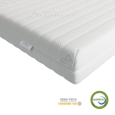 Ada Sleep® Koudschuim matras 90 x 200 cm - 14 cm - ventilerend - hypoallergeen - wasbare hoes - CertiPUR® en Okoetex gecertificeerd - Ergonomische ondersteuning