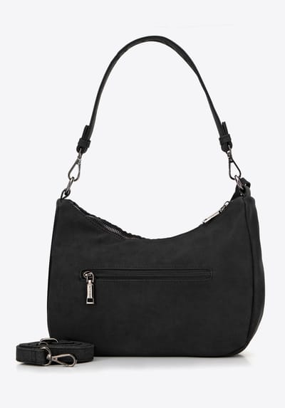 Wittchen Dames baguette tas met geometrisch patroon, zwart polyurethaan