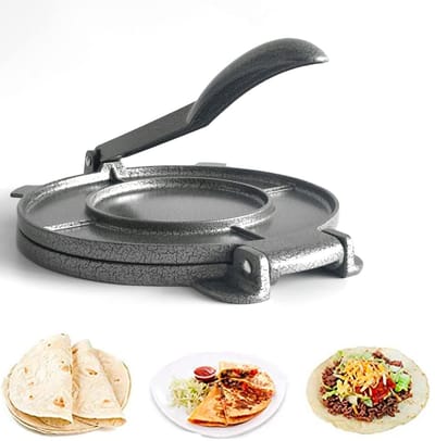 JHUBERS- Tortilla Pers Aluminiumlegering - Duurzaam - Antiaanbaklaag - Geschikt voor Tortilla's - Koekjes - Eenvoudig te Gebruiken - Tortilla Maker