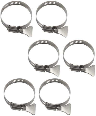 Dailygoods - Verstelbare Slangklemmen 65-89mm - 6 stuks