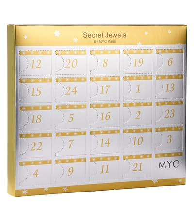Adventskalender 12 juwelen, 11 kralen en 1 verrassing - Goud en kristal