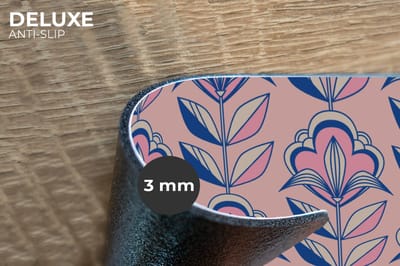 Placemats - 6 stuks - 45x30 cm - Placemat kunststof - Retro - Design - Bloemen - Borden onderleggers - Decoratie voor op tafel - Keuken tafeldecoratie accessoires - Vinyl onderlegger - Tafelversiering