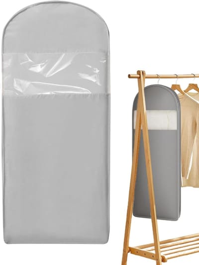 Kostuumhoezen - Kledingbeschermer - Kleding Opbergen - Stof- en Vochtbestendig - 130 x 60 cm - Grijs