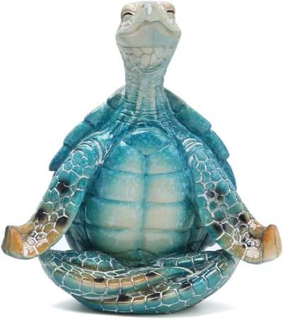Zeeschildpad Meditatie Beeld - Zen Yoga Decoratie - Rustgevende Sfeer Creëren - Milieuvriendelijk Hars Materiaal - B-stijl