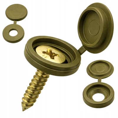 Verk Group - Gouden Schroefkapjes - 100 stuks - Plastic - Met Klepje