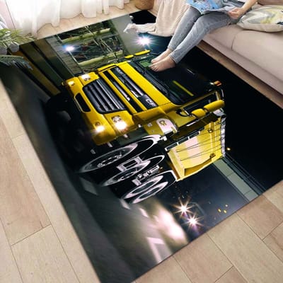 Daf Vrachtwagen Tapijt en Kleed Klassieke Auto logo Tapijt Vloermat Woonkamer Slaapkamer Decoreren Zacht Tapijt Kinderkamer Kleed Wasbare Kleden 50x80cm