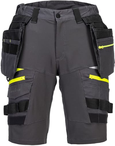 Portwest DX4 afneembare korte broek met holsterzakken DX444 - Mol grijs - 26
