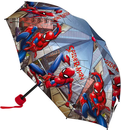 SpiderMan Paraplu, City - Ø 90 x 24/55 cm - Polyester