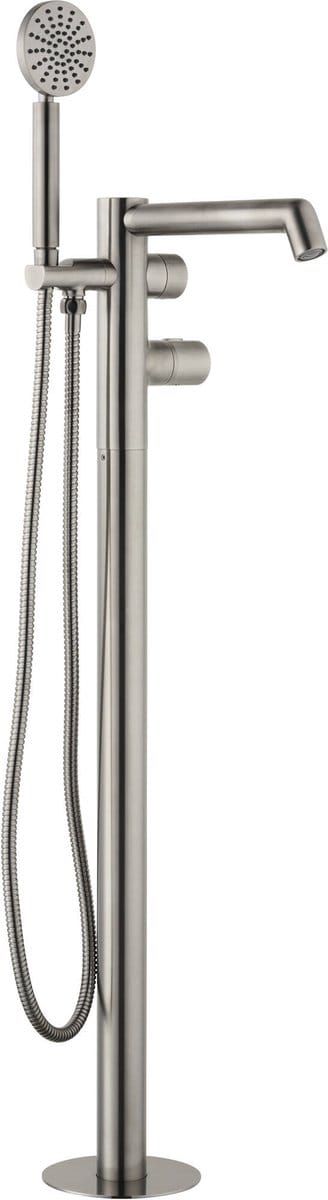 Ben Engraved Line thermostatische vrijstaande badkraan met gravering gunmetal