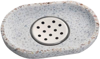 Unyqoos ® Stijlvolle Zeepschaal met Roestvrijstalen Afvoer voor Badkamer en Keuken