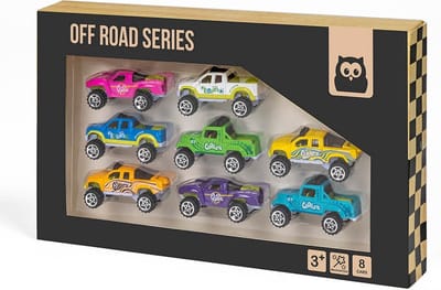 Eurekakids Pick-Up Truck Set - 8 Stuks - Diecast Speelgoedauto Pakket - Metaal - Assortiment Speelgoedauto's