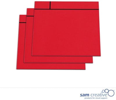 Sam Creative - Whiteboard Magnetische Scrum Notitievellen - 10x10 cm - Rood - 10 stuks - Whiteboard Magneten
