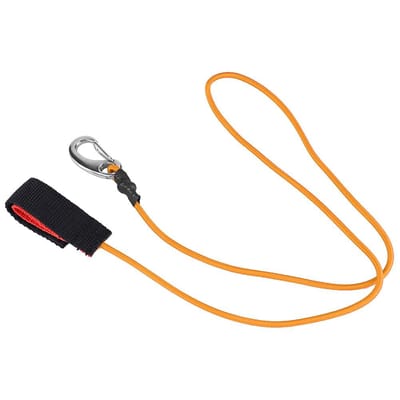 Elastisch Koord Bootvaren Kajak Peddel Veiligheidsstok Lanyard met Karabiner voor Peddelen Orange black