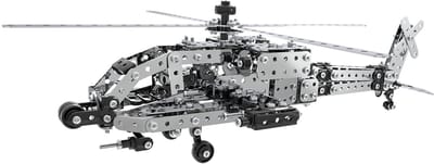 Metalen Bouwpakket Helikopter - DIY Modelbouw - Beweegbaar - 500+ Onderdelen
