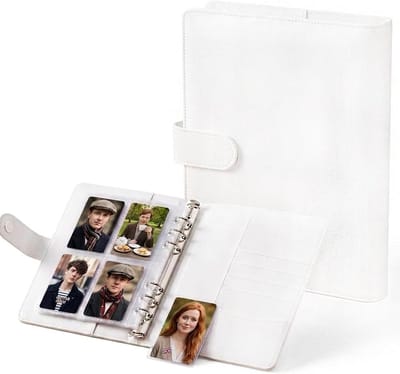 A5 Photo Card Folder voor Kpop Fans - Mini Album met 240 Slots voor Idol Foto's, Perfect voor Verzamelaars en Cadeaus, Wit (30 Pagina's)
